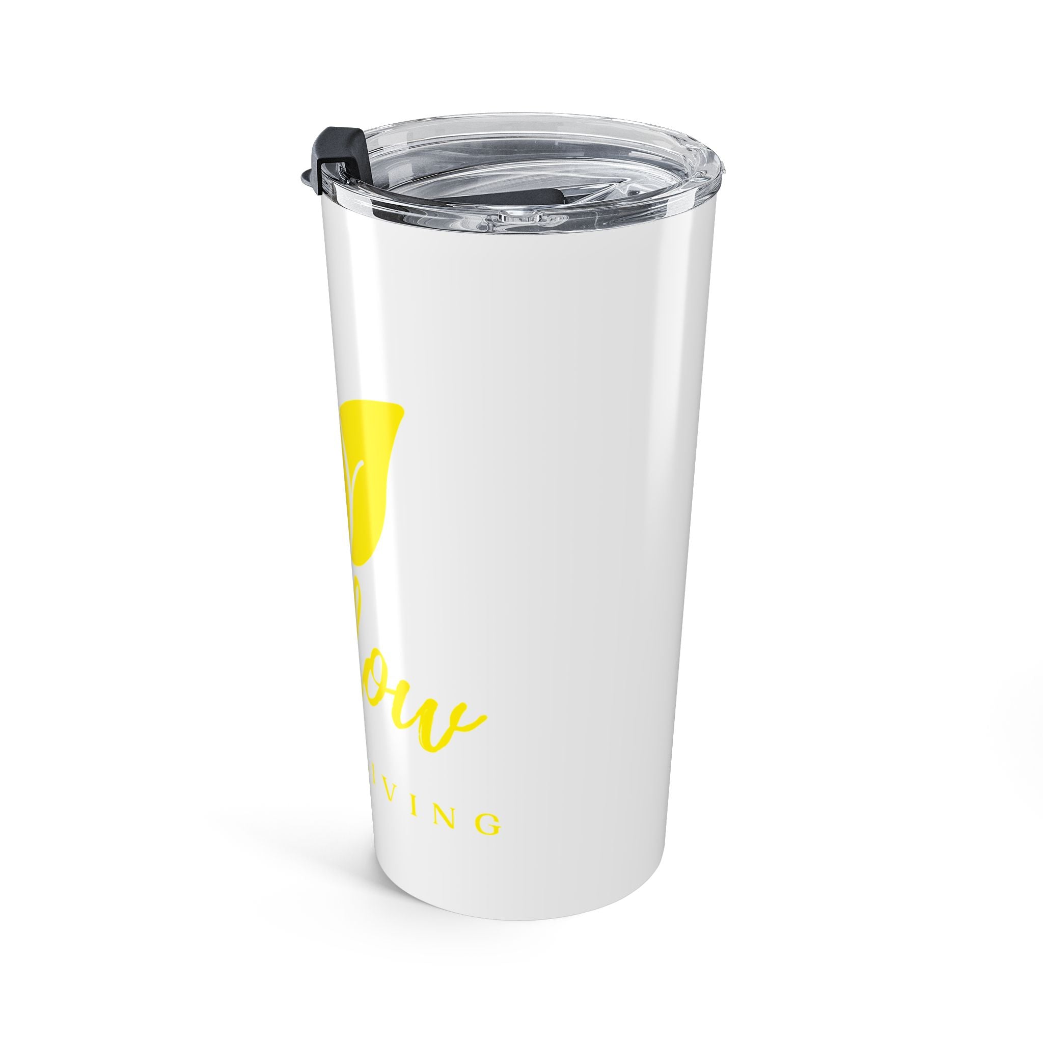 Yellow Leaf 20oz Insulated Tumbler — Bright Botanical Travel Cup