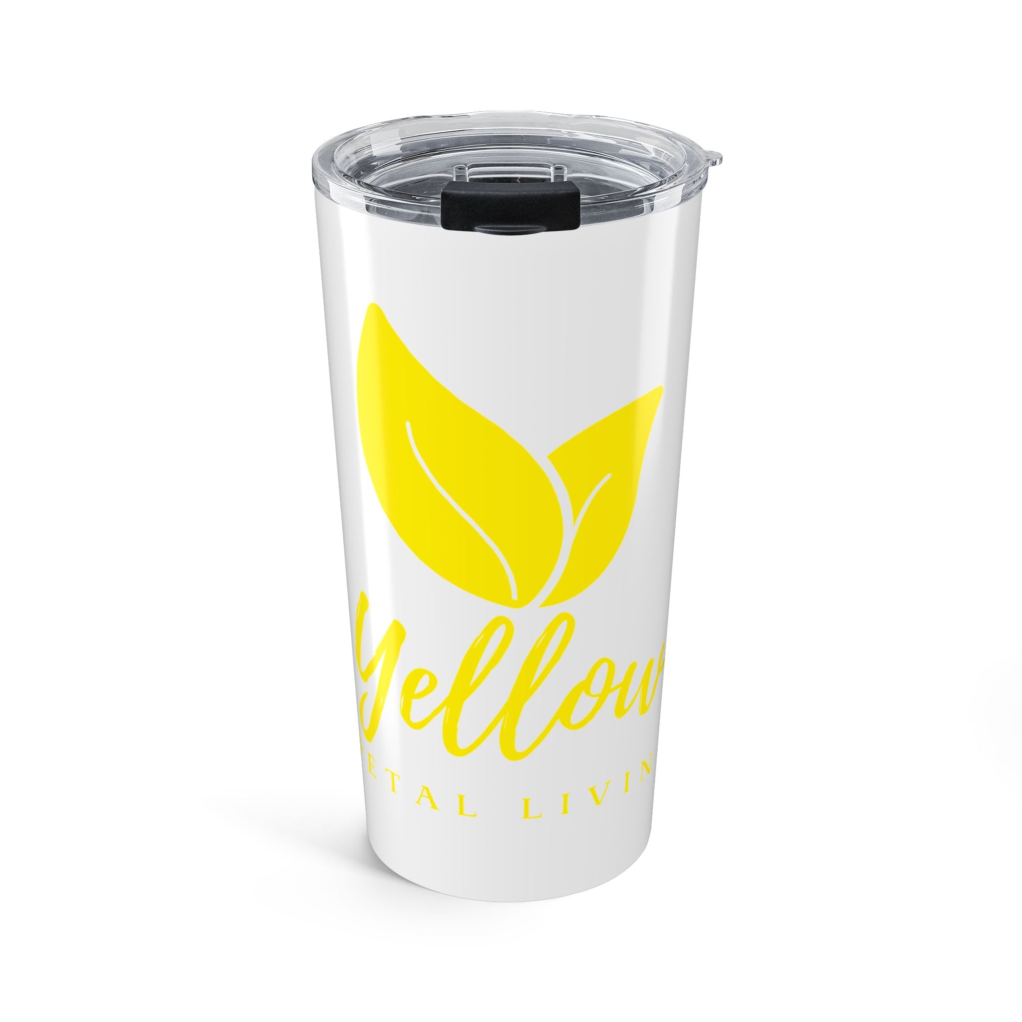 Yellow Leaf 20oz Insulated Tumbler — Bright Botanical Travel Cup
