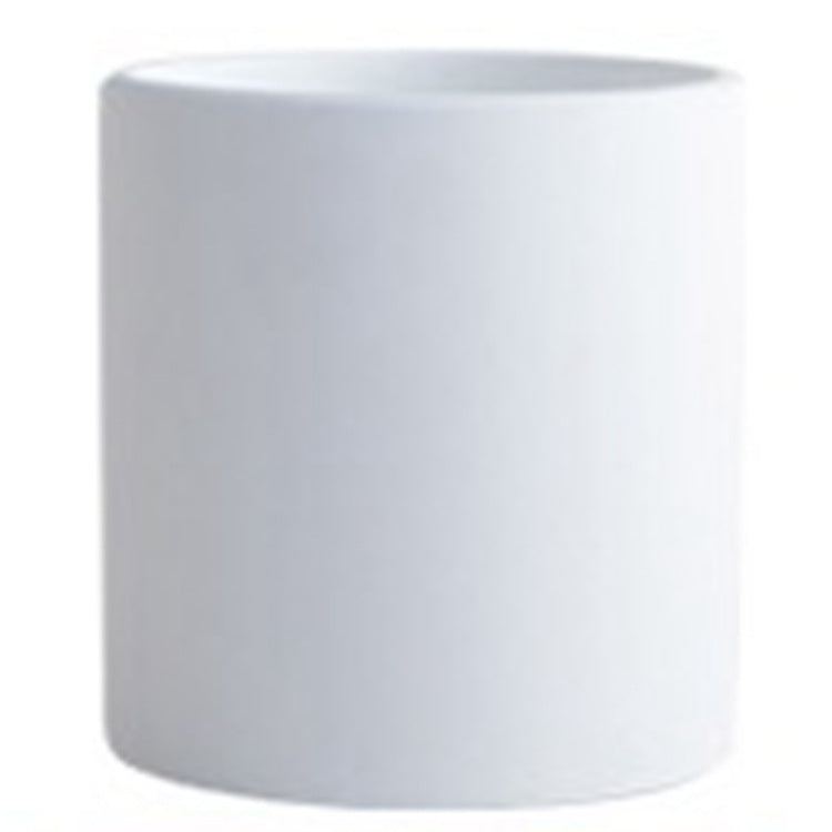 Nordic Ceramic Cylindrical Flowerpot Succulent Planter with Tray