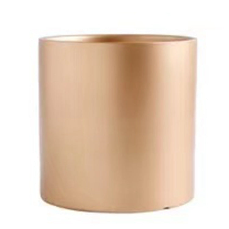 Nordic Ceramic Cylindrical Flowerpot Succulent Planter with Tray