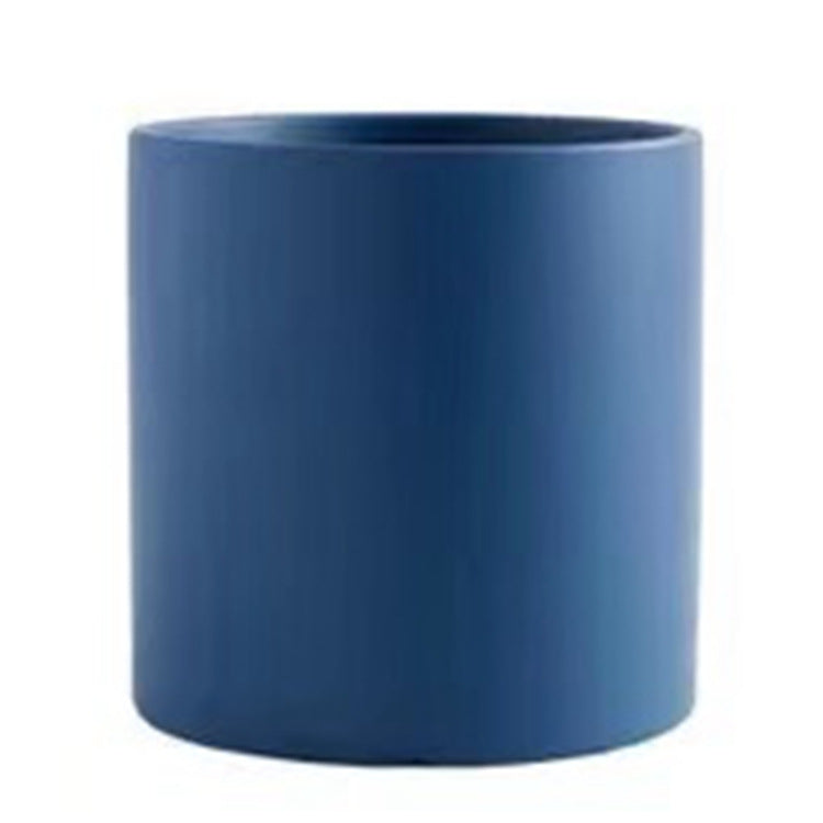 Nordic Ceramic Cylindrical Flowerpot Succulent Planter with Tray