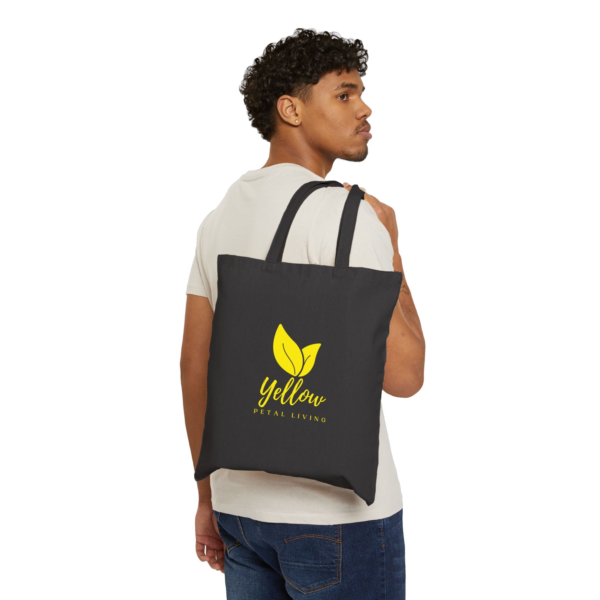 Canvas Tote Bag — Yellow Petal Living Logo Eco Grocery Shopper