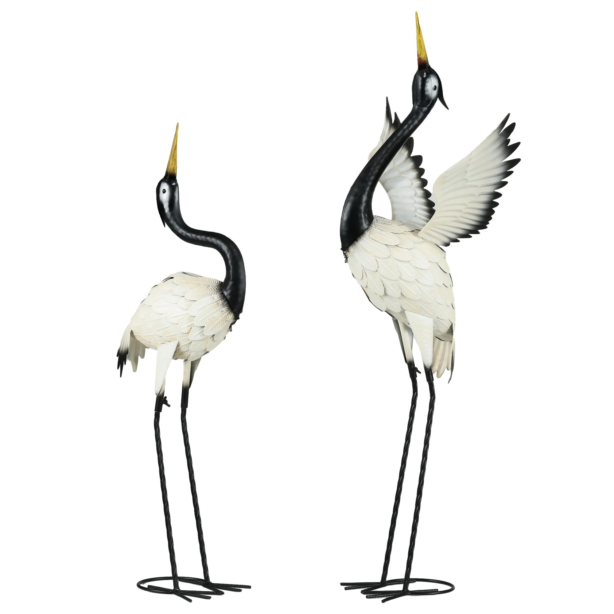 Outsunny Heron Garden Statues Set of Two Decorative Sculptures