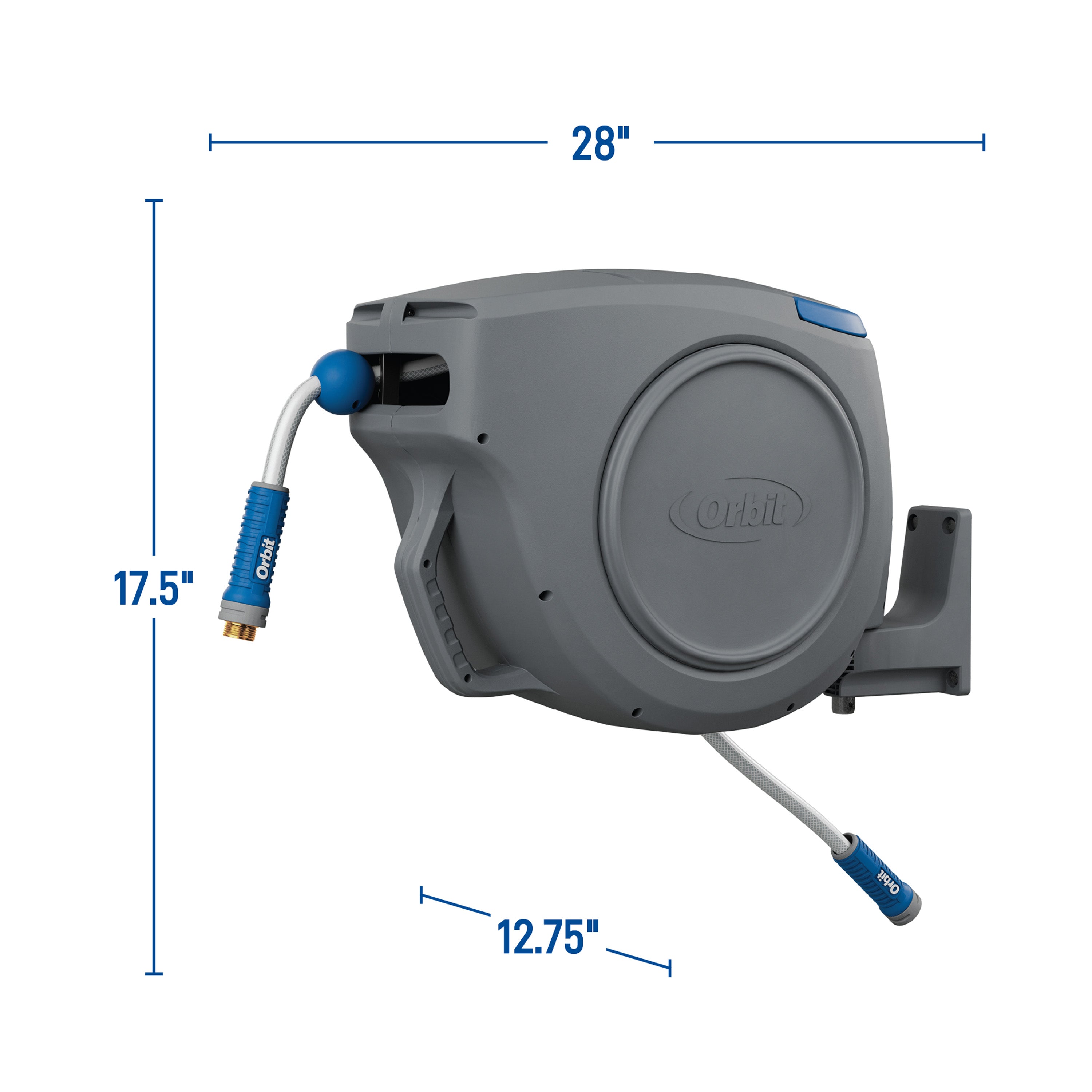 100ft Auto Retractable Garden Hose Reel with Storage