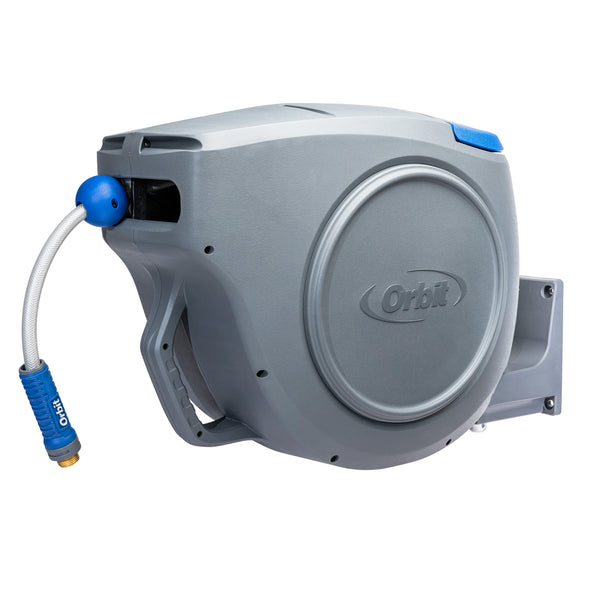 100ft Auto Retractable Garden Hose Reel with Storage