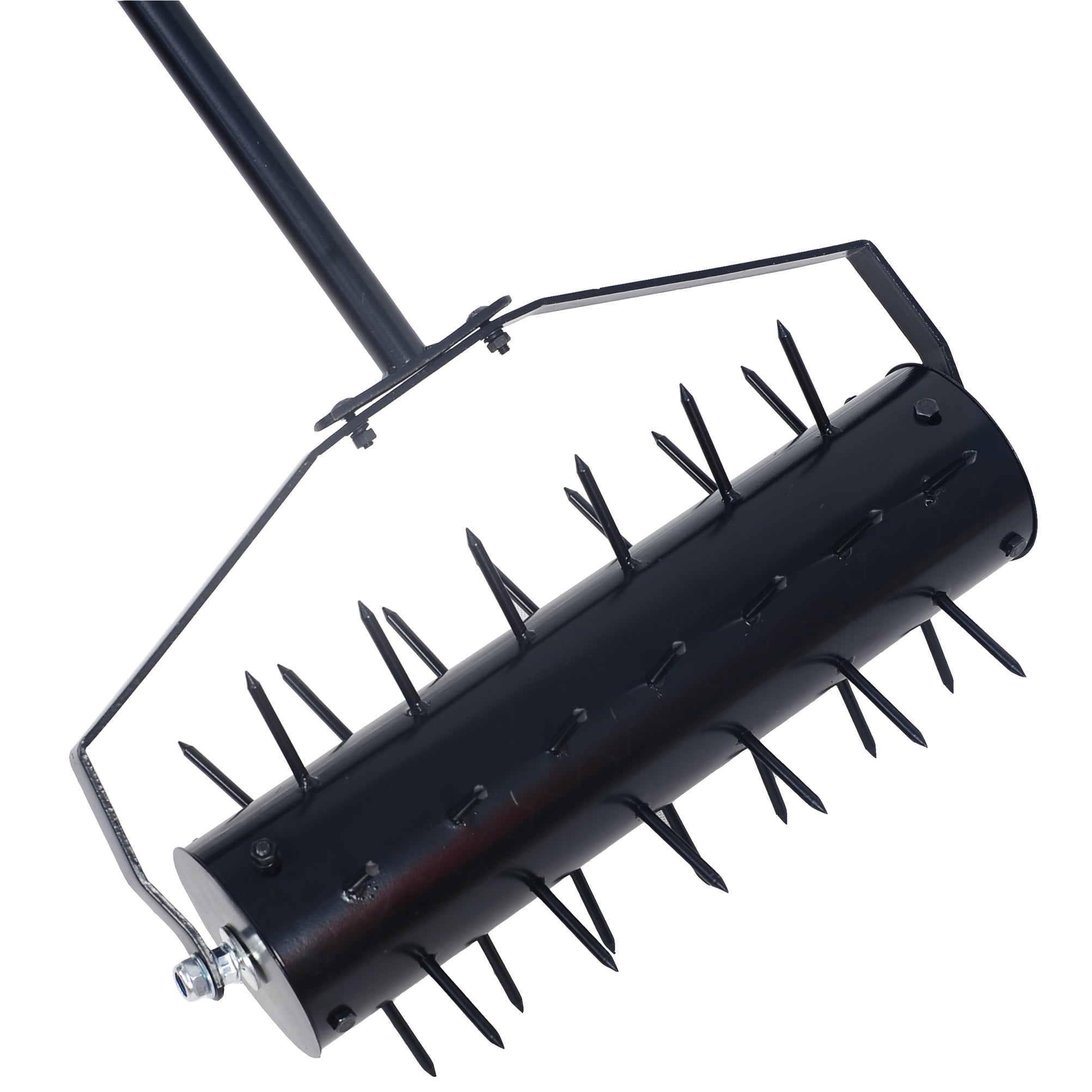 Manual Rolling Lawn Aerator Push Tool with Long Handle