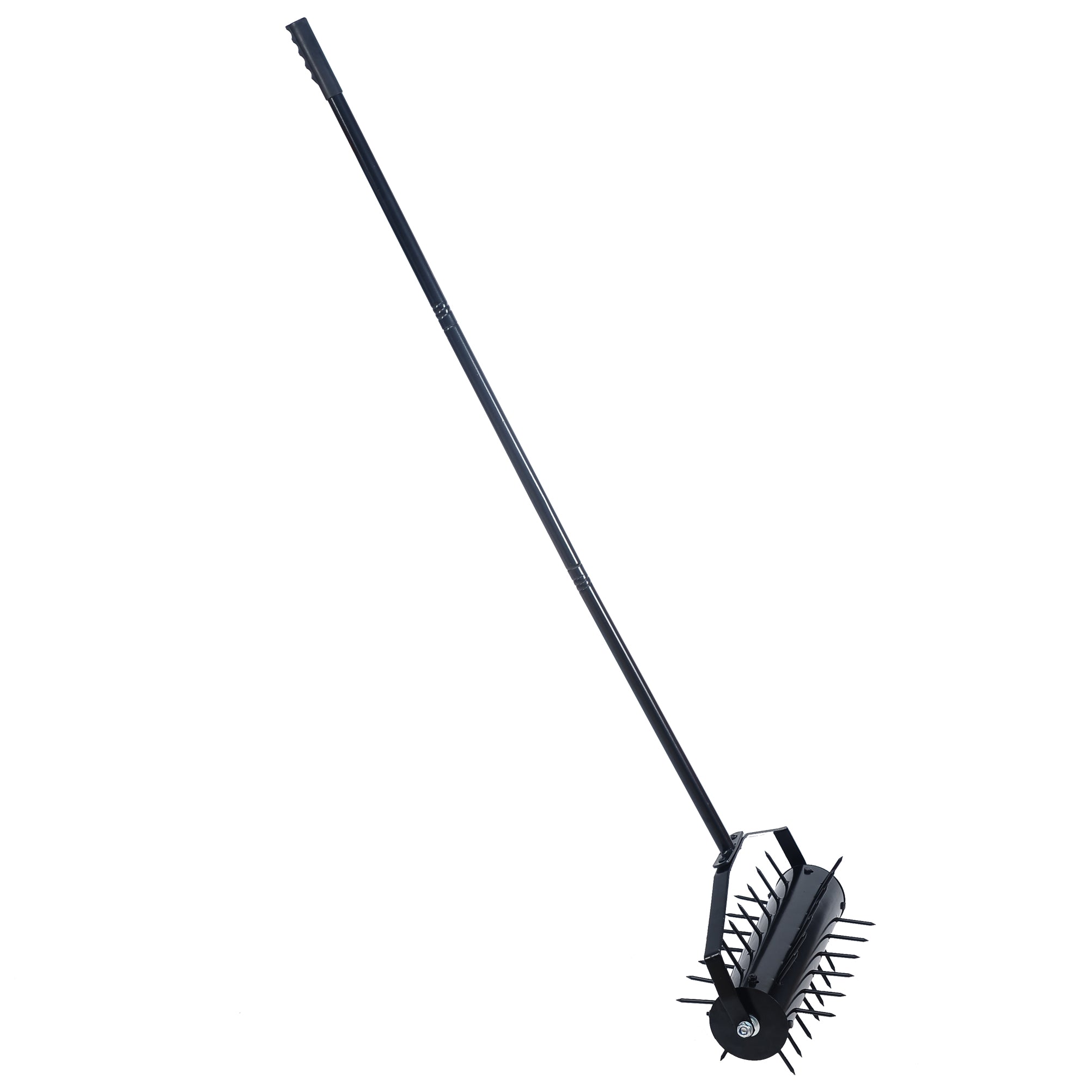 Manual Rolling Lawn Aerator Push Tool with Long Handle