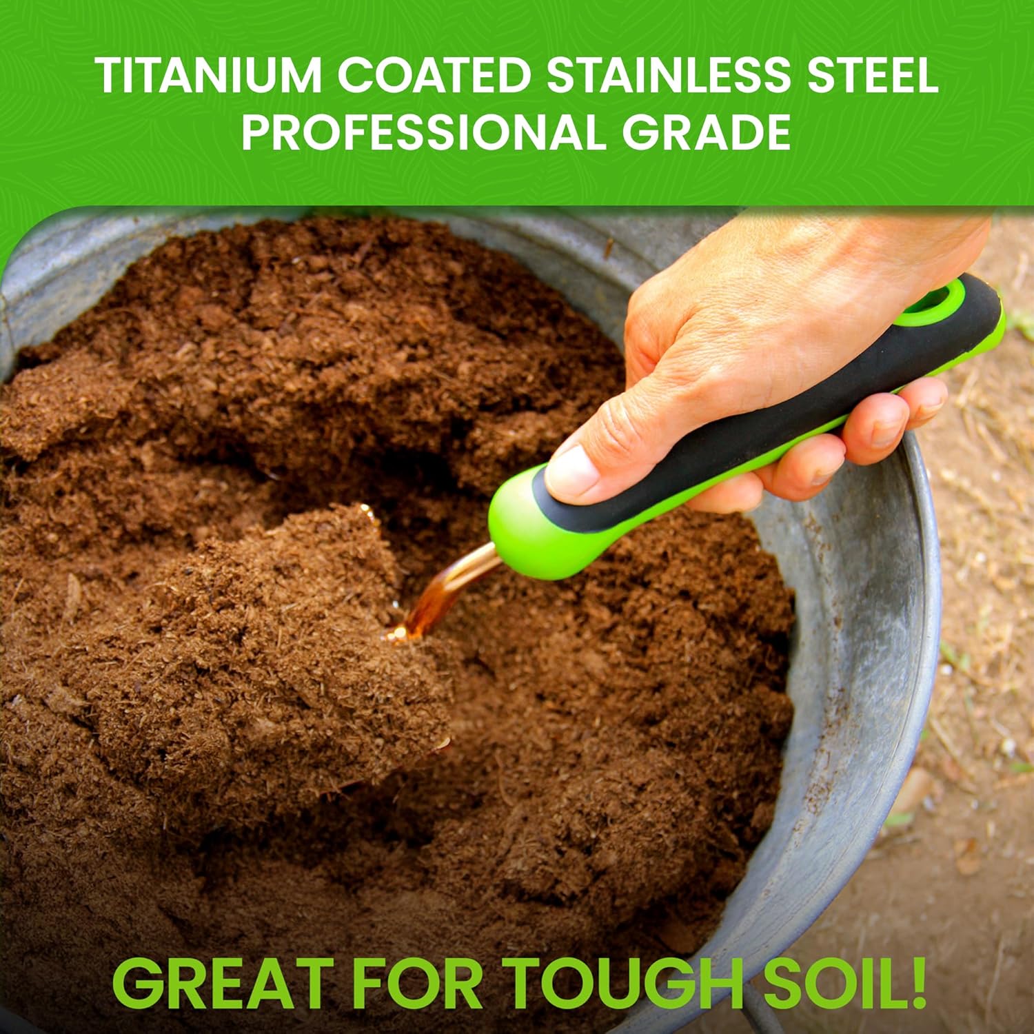 Titanium Garden Tool Set Trowel Transplanter Cultivator Kit