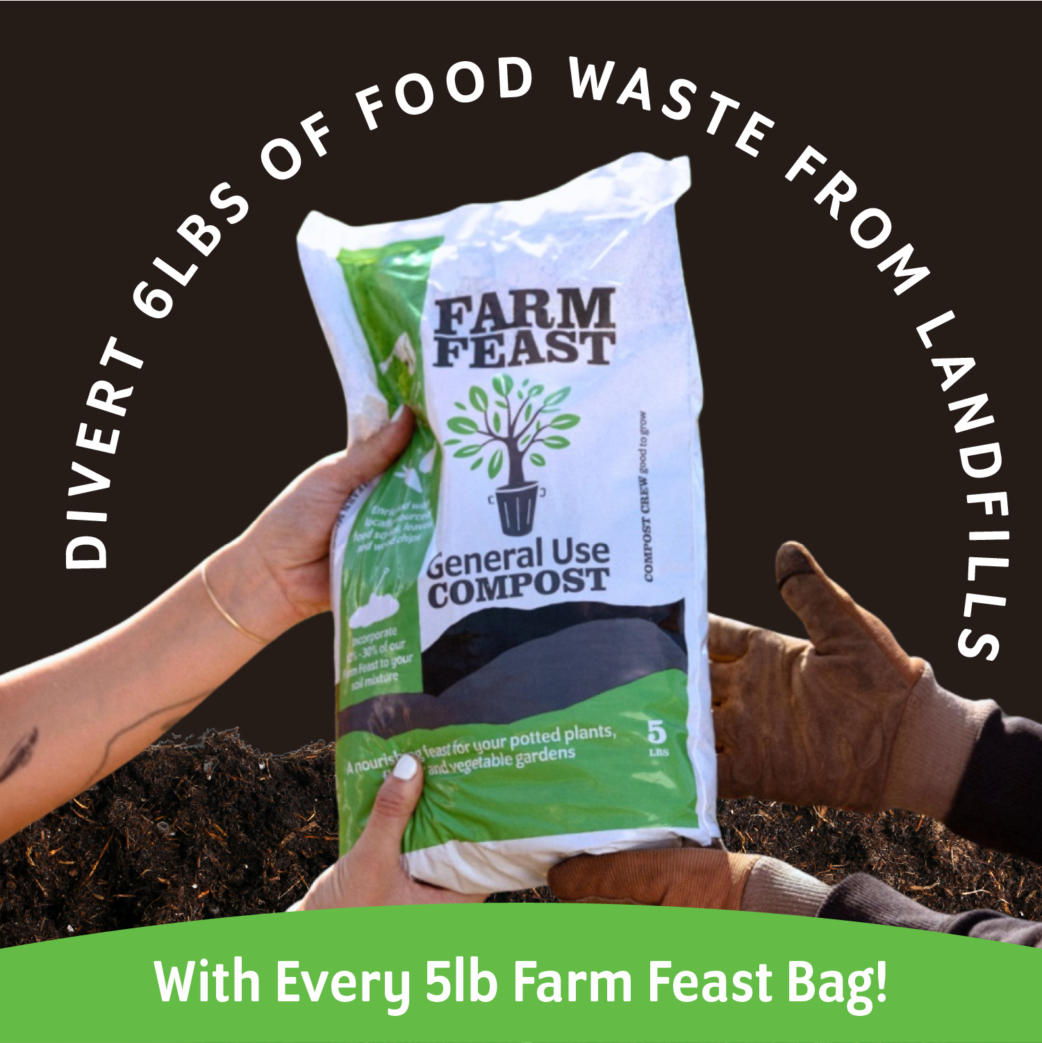 Compost Crew Farm Feast General Use Compost 5lb