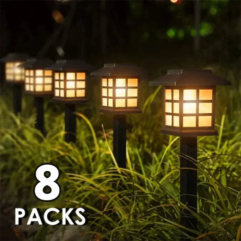 Solar LED Pathway Lights Waterproof Outdoor Garden Landscape Lamps