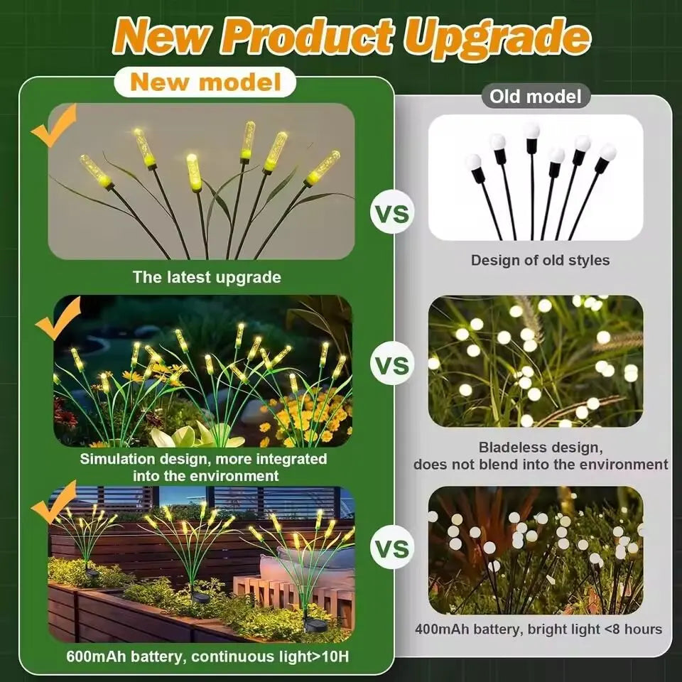 Solar Firefly Swaying Garden LED Light Waterproof Outdoor Decoration