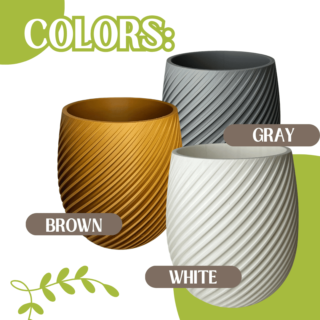 Spiral Design Wall Mounted Tabletop Planter Pot 5.5-Inch