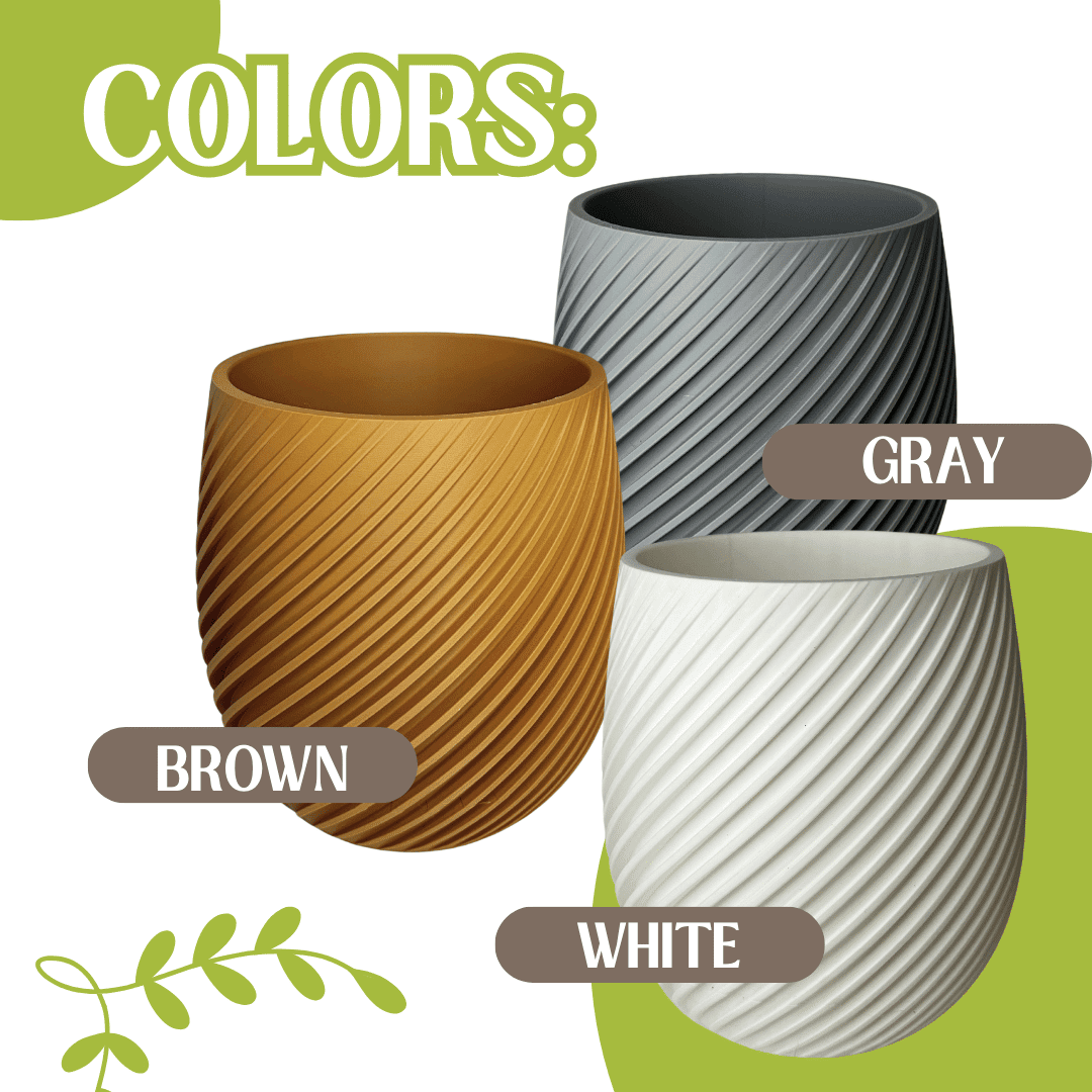 Spiral Design Wall Mounted Tabletop Planter Pot 5.5-Inch