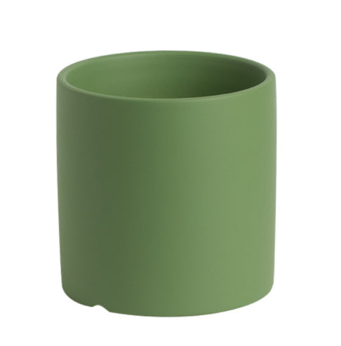 Nordic Ceramic Cylindrical Flowerpot Succulent Planter with Tray