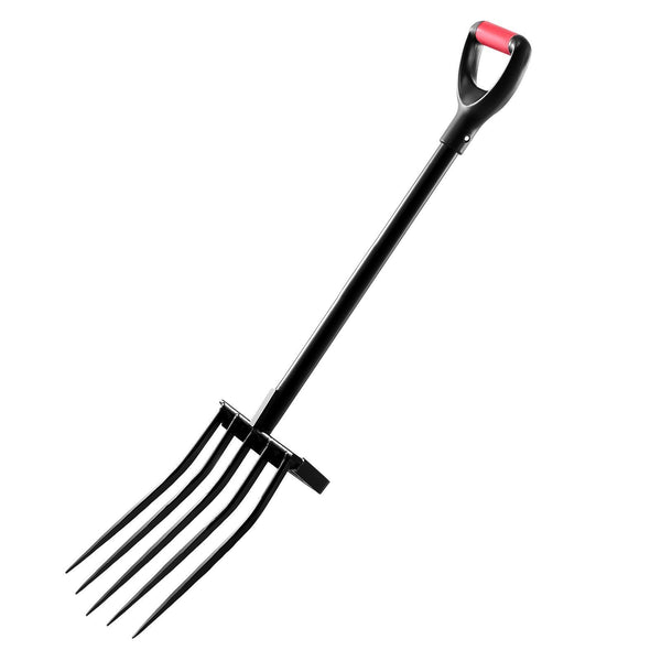Heavy Duty Five-Tine Garden Fork with Metal Handle