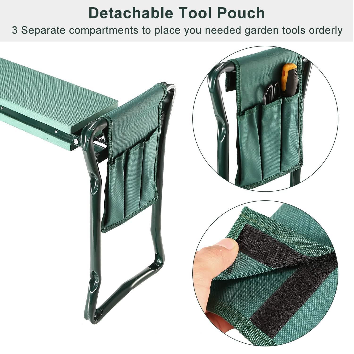 Foldable Garden Kneeler Seat with Soft Cushion Pad