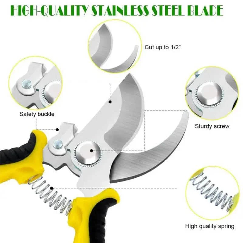 Heavy Duty Stainless Steel Pruning Shears Gardening Hand Tool