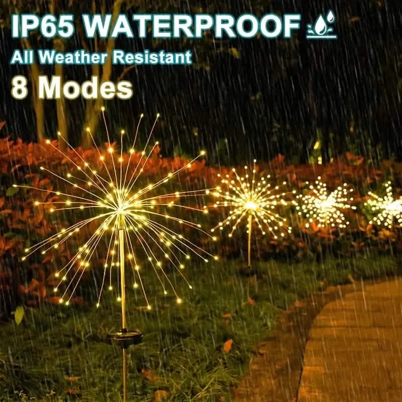 Outdoor Solar Garden Lights with Eight Lighting Modes Waterproof