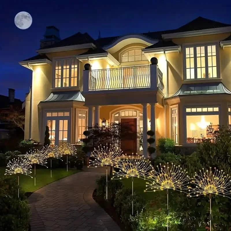 Outdoor Solar Garden Lights with Eight Lighting Modes Waterproof