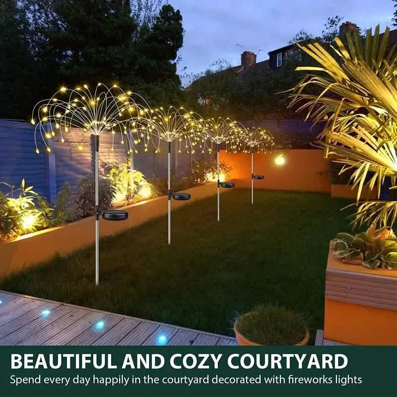 Outdoor Solar Garden Lights with Eight Lighting Modes Waterproof