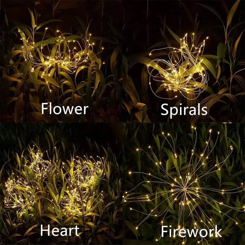 Outdoor Solar Garden Lights with Eight Lighting Modes Waterproof