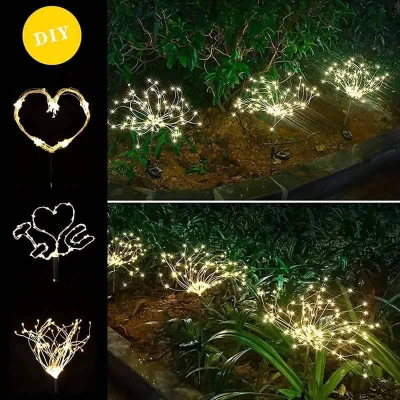 Outdoor Solar Garden Lights with Eight Lighting Modes Waterproof