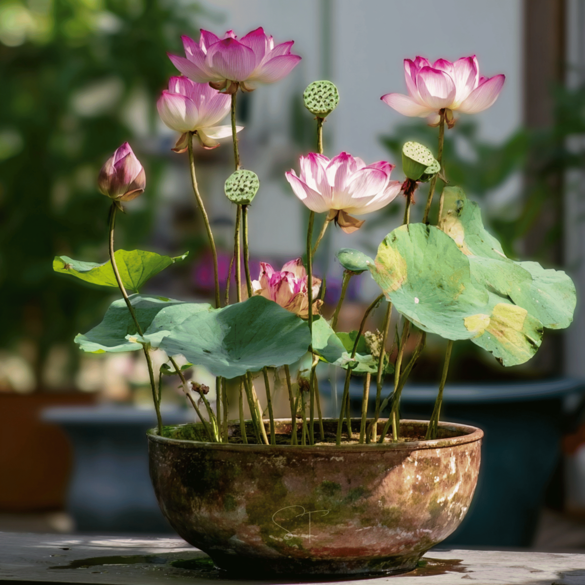 Sacred Lotus Bonsai 5 Seeds Aquatic Flower Plant Growing Pack