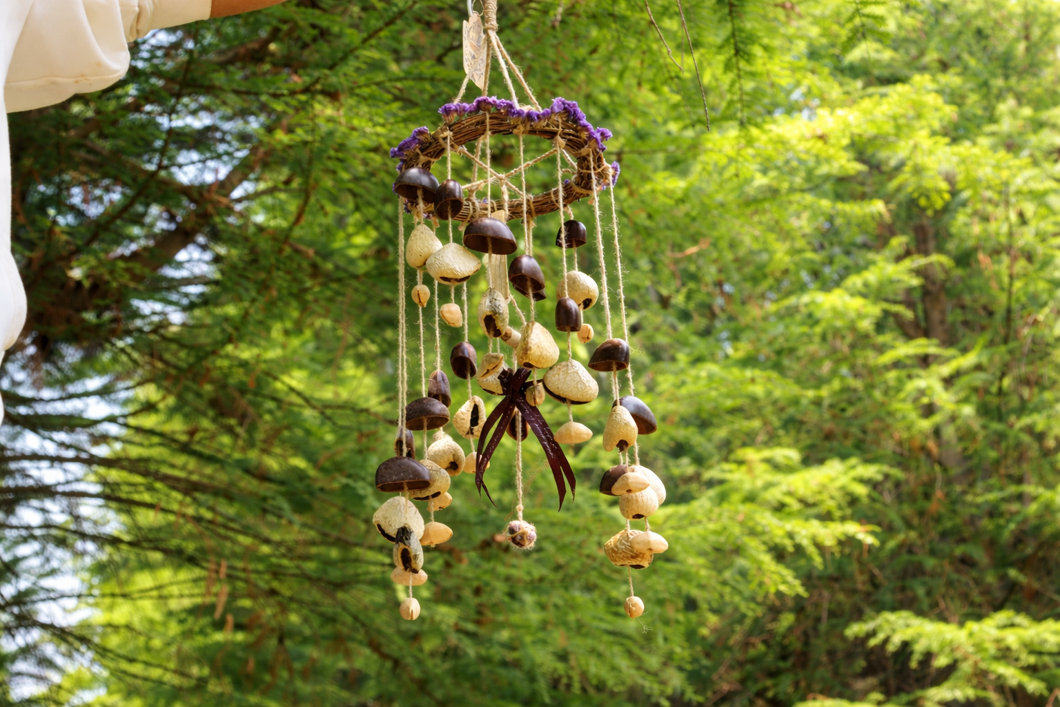 Floral Harvest Vine Wreath Seed Chime Garden Decoration